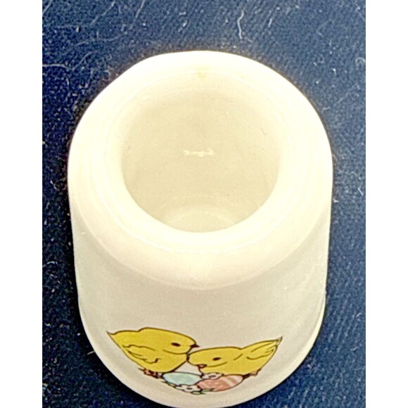 Vintage Lefton Easter Bunny & Chicks Thimble Style Candle Holders Set of 4 - Picture 12 of 16